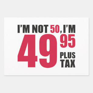 Im nicht 50 im 49.95 plus Steuer Geschenkpapier Set