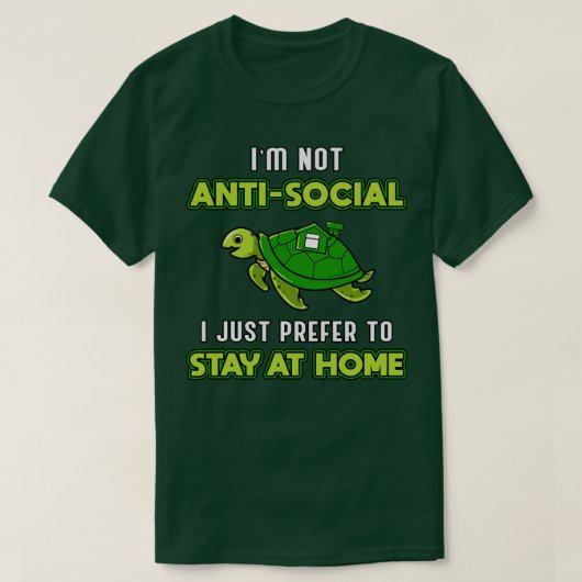 Im nicht anti-Social Turtle Lover Turtles Sea T-Shirt (Design vorne)