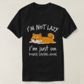 Im nicht faul Shiba Inu Shirt Loafer Dog Faulheit (Design vorne)