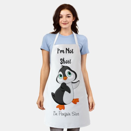 im nicht kurz i m pinguin size, lustiges shirt gir schürze (Getragen)