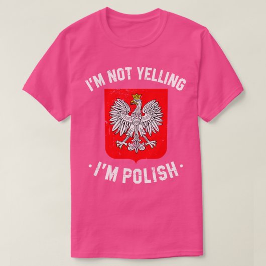 im nicht schreien im polischen lustigen Polen ziti T-Shirt (Design vorne)