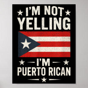 Im nicht schreien - puerto-amerikanisches Zitat Poster
