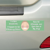 Im nicht ungeduldig, Im efficiency-driven. Autoaufkleber (Auf Auto)