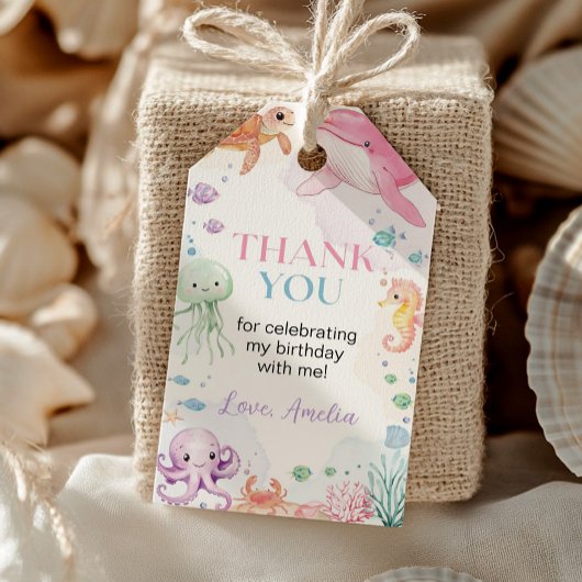 Im Niedlichen Ozean Tier Geburtstag Vielen Dank Geschenkanhänger