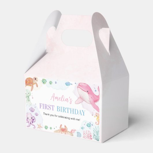 Im Niedlichen Ozean zum Geburtstag Geschenkschachtel (Rückseite)