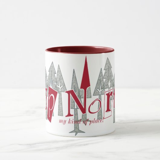 Im Norden mit Baumhintergrund Tasse (Zentrum)