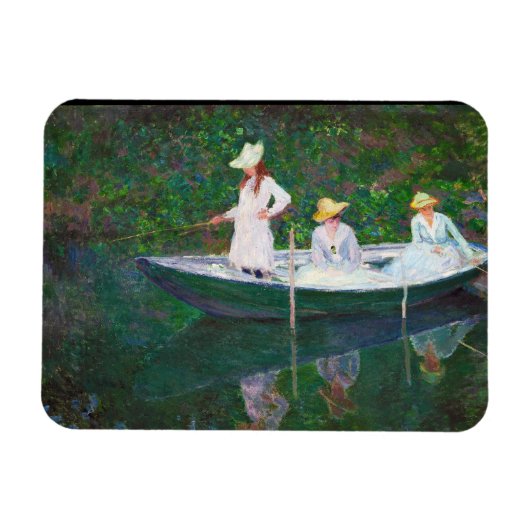 Im norwegischen Boot bei Giverny Claude Monet Magnet (Horizontal)