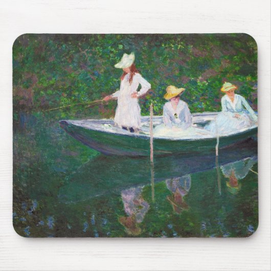 Im norwegischen Boot bei Giverny Claude Monet Mousepad (Vorne)