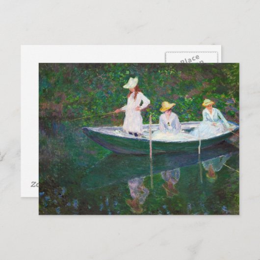 Im norwegischen Boot bei Giverny Claude Monet Postkarte (Vorne/Hinten)