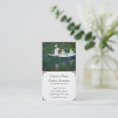 Im norwegischen Boot bei Giverny Claude Monet Visitenkarte (Stehend Vorderseite)