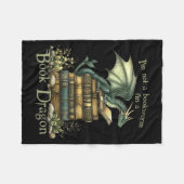 I'm Not A Bookworm I'm A Book Dragon  Fleecedecke (Vorderseite (Horizontal))