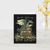 I'm Not A Bookworm I'm A Book Dragon Karte (Gelbe Blume)