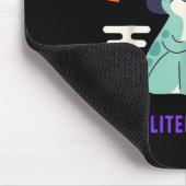 I'm not a bookworm i'm a literary rascal frog  mousepad (Ecke)