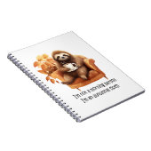 I'm Not a Morning Person Autumnal Sloth Notizblock (Rechte Seite)