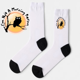 I'm Not A Morning Person funny owl quote Socken