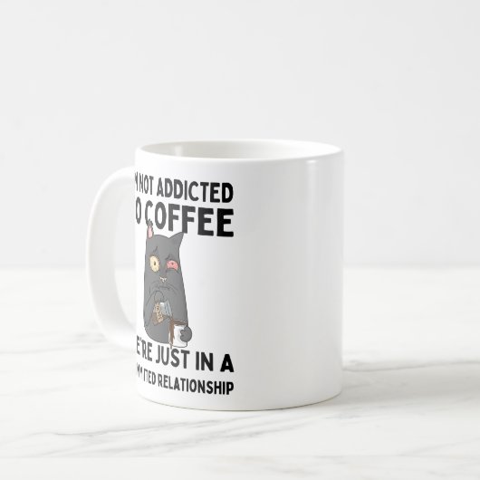 I'm not addicted to coffee kaffeetasse (Vorderseite Links)