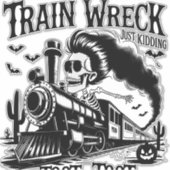 I'm Not Always a Train Wreck Halloween Aufkleber (Vorderseite)