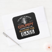 I'm Not Always Grumpy Sometimes I'm Playing The Ba Quadratischer Aufkleber (Umschlag)