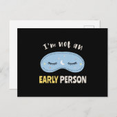 I'm not an early person postkarte (Vorne/Hinten)