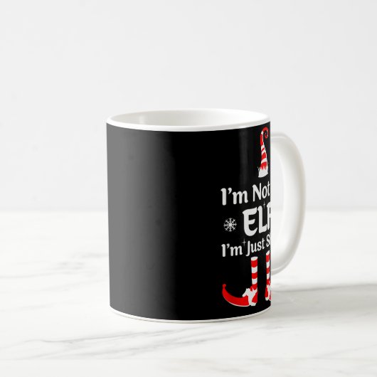 Im Not An Elf I'm Just Short Funny Christmas Famil Kaffeetasse (VorderseiteRechts)