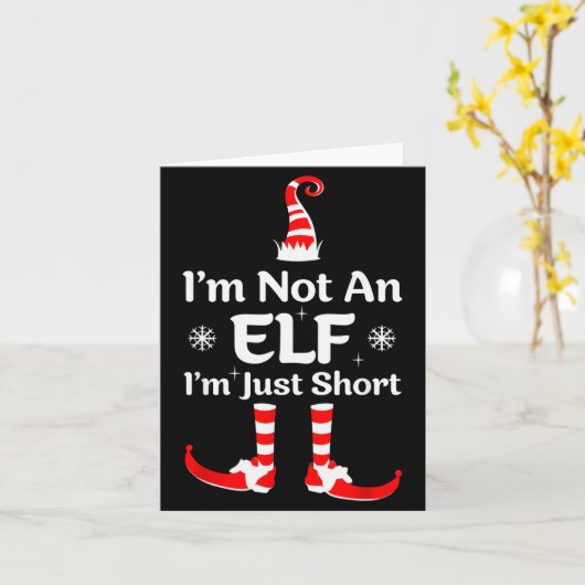 Im Not An Elf I'm Just Short Funny Christmas Famil Karte (Gelbe Blume)