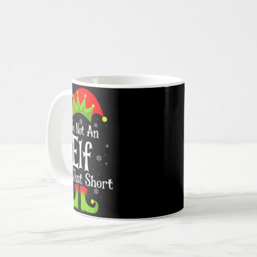 I'm Not An Elf Im Just Short Funny Christmas Match Kaffeetasse (Vorderseite Links)