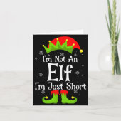 I'm Not An Elf Im Just Short Funny Christmas Match Karte (Vorderseite)