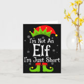 I'm Not An Elf Im Just Short Funny Christmas Match Karte (Gelbe Blume)