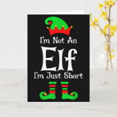 I'm Not An Elf Im Just Short Funny Christmas Match Karte (Gelbe Blume)