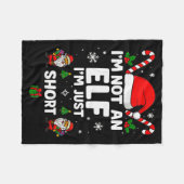 Im Not An Elf Im Just Short Funny Christmas Xmas M Fleecedecke (Vorderseite (Horizontal))