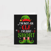 I'm Not An Elf I'm Just Short Merry Christmas Elf Karte (Vorderseite)