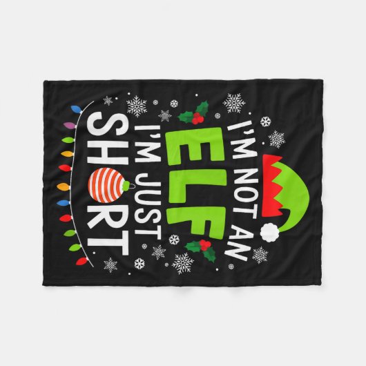 Im Not An Elf Just Short Funny Christmas Xmas Men  Fleecedecke (Vorderseite (Horizontal))