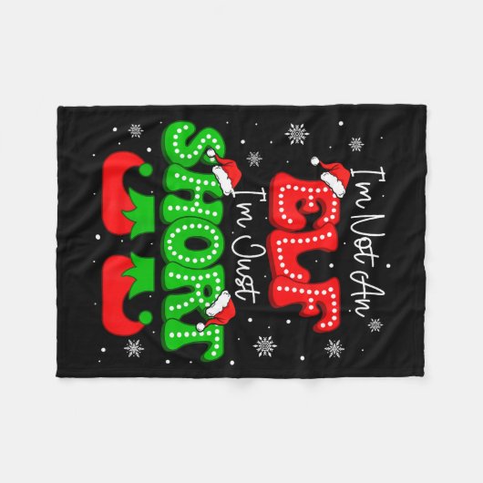 Im Not An Elf Just Short Funny Christmas Xmas Men Fleecedecke (Vorderseite (Horizontal))