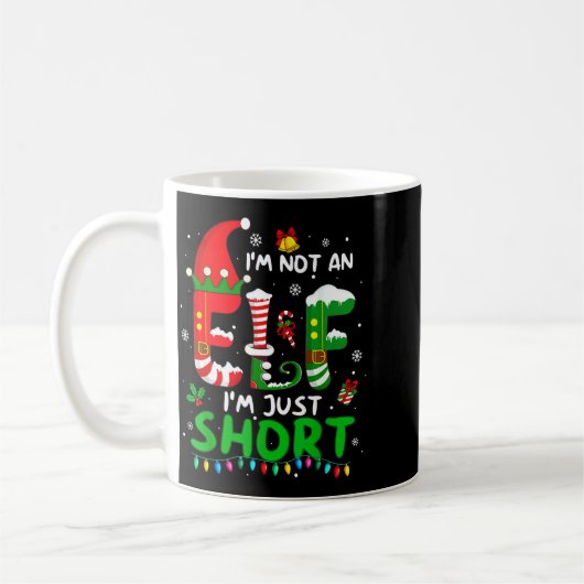 Im Not An Elf Just Short Funny Christmas Xmas Men  Kaffeetasse (Links)