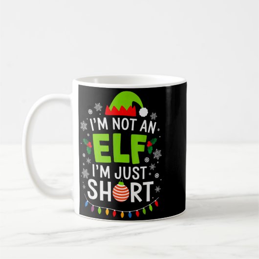 Im Not An Elf Just Short Funny Christmas Xmas Men Kaffeetasse (Links)