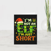 Im Not An Elf Just Short Funny Christmas Xmas Men Karte (Vorderseite)