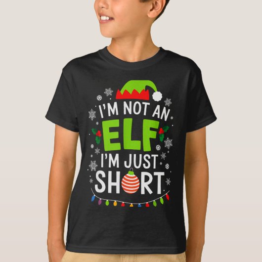 Im Not An Elf Just Short Funny Christmas Xmas Men T-Shirt (Vorderseite)