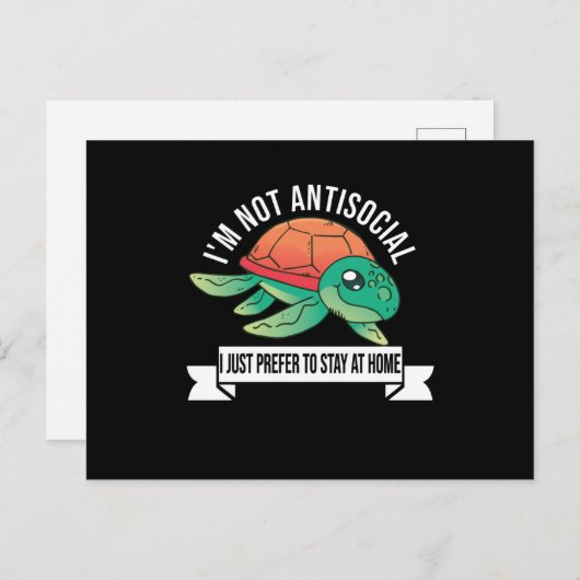 I'm Not Antisocial I Just Prefer To Stay At Home Postkarte (Vorne/Hinten)