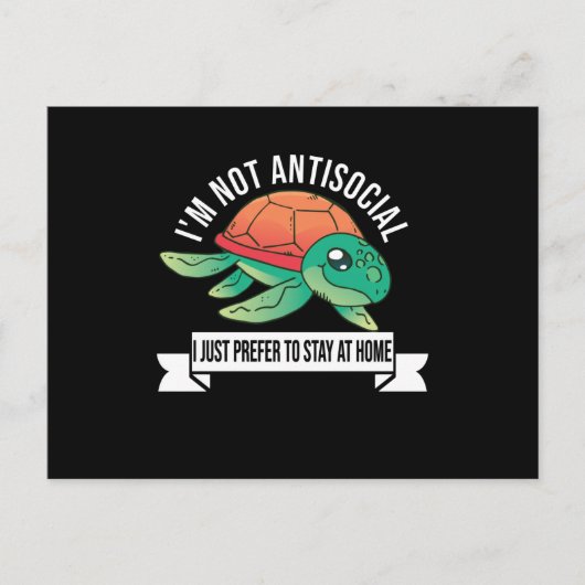 I'm Not Antisocial I Just Prefer To Stay At Home Postkarte (Vorderseite)