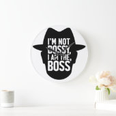 I'm Not Bossy, I Am The Boss Große Wanduhr (Zuhause)