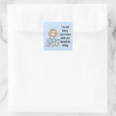 I'm Not Bossy I Just Know What You Should Be Doing Quadratischer Aufkleber (Tasche)