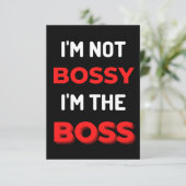 I'm Not Bossy I'm The Boss Dankeskarte (Stehend Vorderseite)