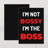 I'm Not Bossy I'm The Boss Dankeskarte (Vorne/Hinten)