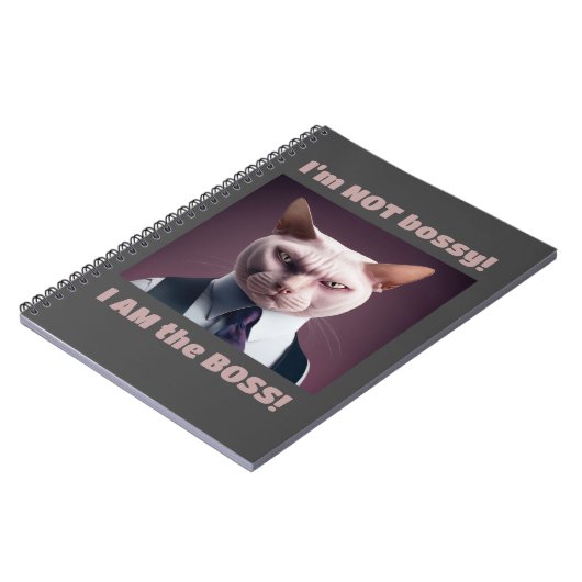 I'm Not Bossy, I'm The Boss - Funny Boss Cat Notizblock (Linke Seite)