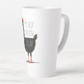 I'm Not Chicken, I'm Art - Quirky Retro T Shirt Milchtasse (Rechte Ecke)