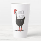 I'm Not Chicken, I'm Art - Quirky Retro T Shirt Milchtasse (Vorderseite)