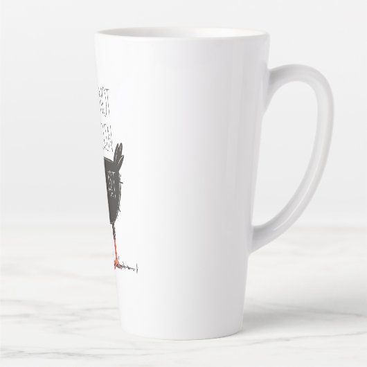 I'm Not Chicken, I'm Art - Quirky Retro T Shirt Milchtasse (Rechts)