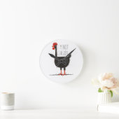 I'm Not Chicken, I'm Art - Quirky Retro T Shirt Runde Wanduhr (Zuhause)