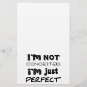I'm Not Conceited, i'm Just Perfect Briefpapier (Vorderseite)