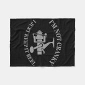 I'm Not Cranky I Just Keep It Reel Funny Fishing A Fleecedecke (Vorderseite (Horizontal))